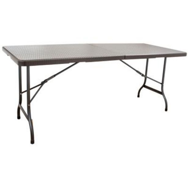 Falabella Mesa plegable 180 cm. café. oferta