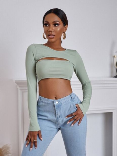 Shein Camisetas liso sexy oferta