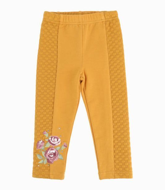 Limonada Calza bebé niña con flores mostaza oferta
