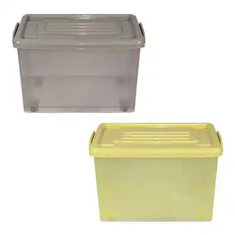 Santa Isabel Caja organizadora 37 l con ruedas color transparente (surtido) oferta
