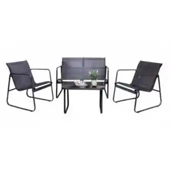 Linio Juego de terraza 4 piezas max con mesa gris oferta
