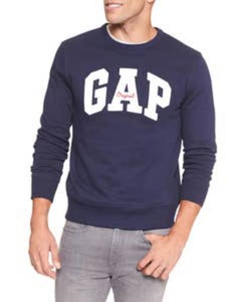 GAP Poleron gap logo cuello redondo hombre azul oferta