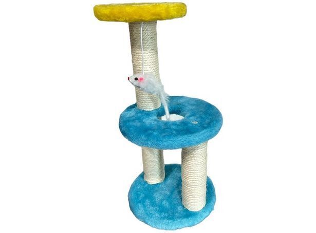 Ripley Rascador para gatos dos pisos torre rascador mascotas 40cm aya oferta