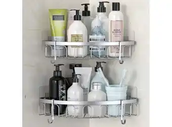 Ripley Esquinero organizador ducha baño adhesivo set 2 inoxidable oferta