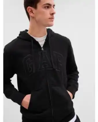 GAP Poleron gap logo con cierre hombre negro oferta