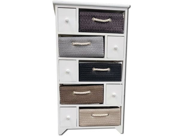 Ripley Cajonera organizador eliot 10 cajones tela blanco oferta