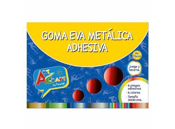 Ripley Carpeta con papel goma eva metalica 20x30 cm art & craft oferta