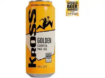 Pack 12x cerveza artesanal kross golden ale 470cc lata