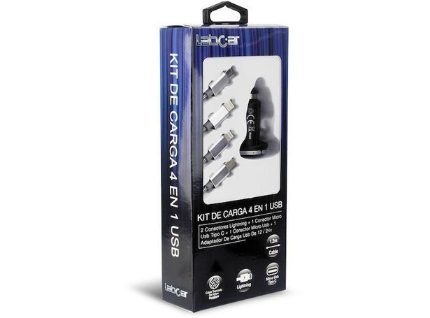 Ripley Labcar kit de carga 4 en 1 usb oferta