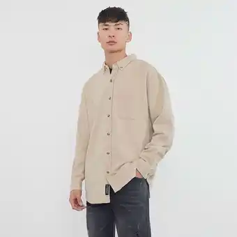 Corona Camisa hombre lavada lisa ecru oferta