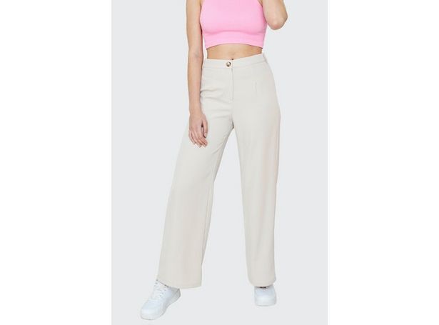 Ripley Pantalón recto beige nicopoly oferta