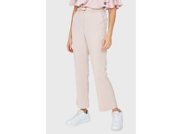 Ripley Pantalón cinturón crema nicopoly oferta