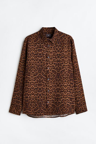H&M Camisa estampada regular fit oferta
