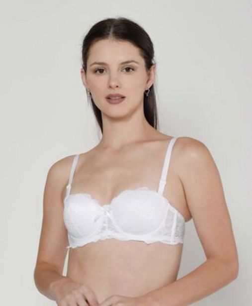 Tricot Sostén mujer encaje floral escote strapless oferta