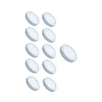 Linio Pack x10 plafon led lamparas techo foco led sobrepuesto 12w oferta
