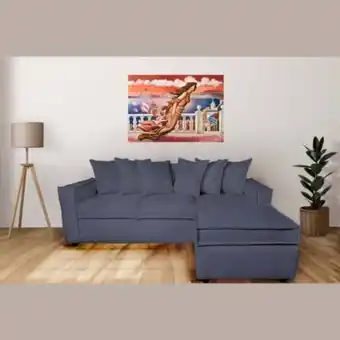 Linio Sofá seccional intercambiable romeo azul gris living full confort oferta