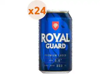 Ripley 24x cerveza royal guard lata 5° 350cc oferta