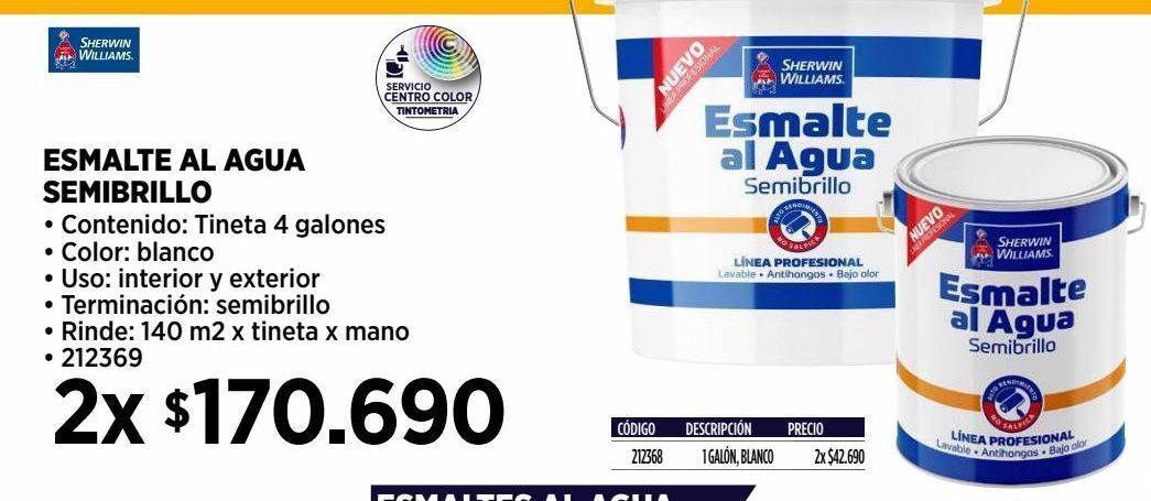 Construmart Esmalte al agua oferta