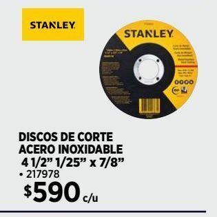 Construmart Discos de corte stanley oferta