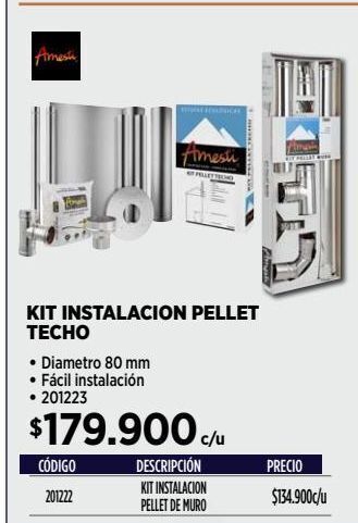 Construmart Kit instalación pellet techo oferta