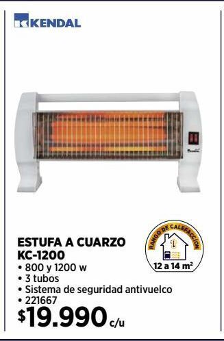 Construmart Estufa a cuarzo kendal oferta