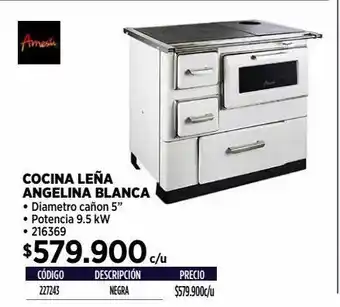 Construmart Cocina de leña amesti oferta