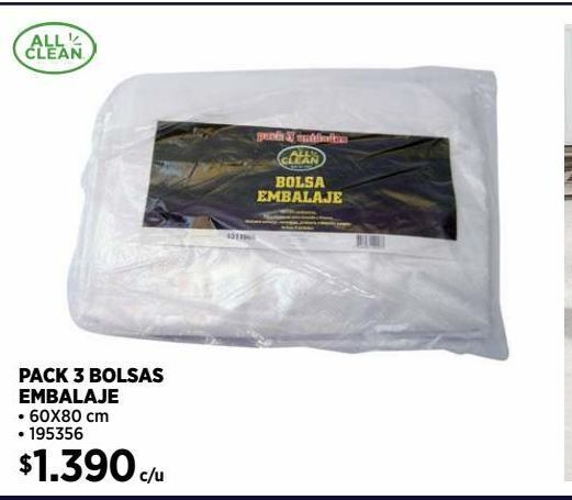 Construmart Pack 3 bolsas embalaje oferta