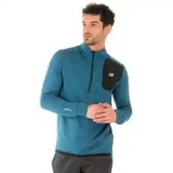 New Balance Polerón running hombre new balance quarter zip azul oferta