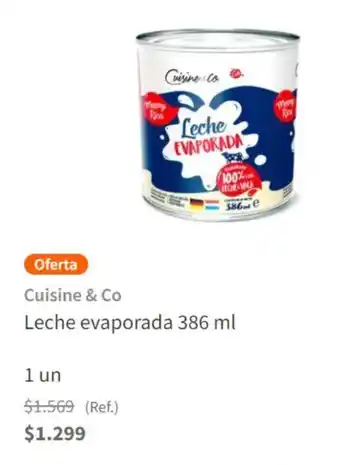 Santa Isabel Cuisine & Co Leche evaporada 386 ml oferta