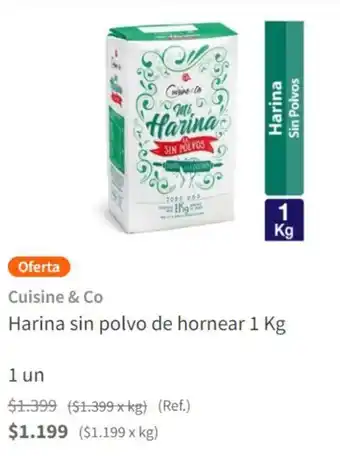 Santa Isabel Cuisine & Co Harina sin polvo de hornear 1 Kg oferta