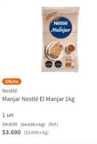Santa Isabel Nestlé El Manjar 1kg oferta