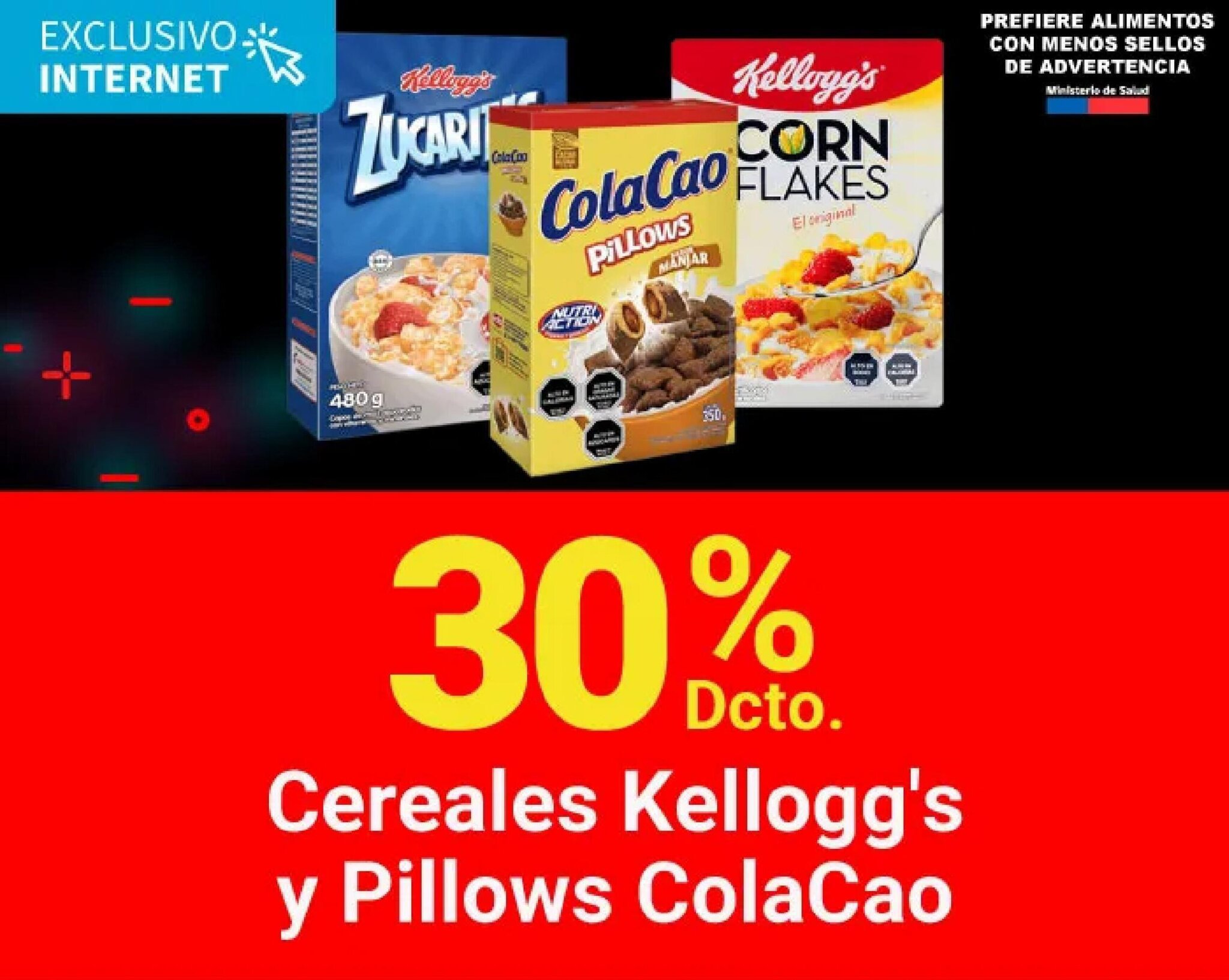 Santa Isabel Cereales Kellogg's y Pillows ColaCao oferta