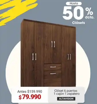 Easy Clóset 6 puertas 1 cajón 1 zapatero ALTAVISION oferta