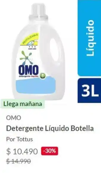 Tottus OMO Detergente Líquido Botella 3L oferta
