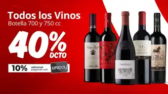 Unimarc Todos los Vinos Botella 700 y 750 cc oferta