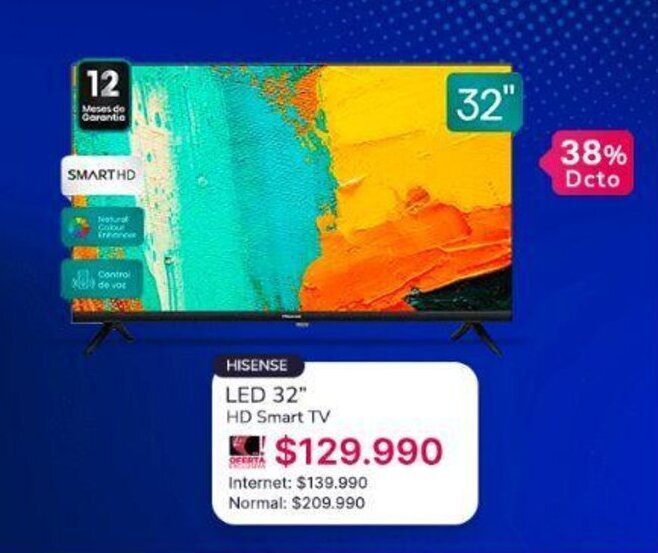 Abcdin HISENSE LED 32" HD Smart TV oferta