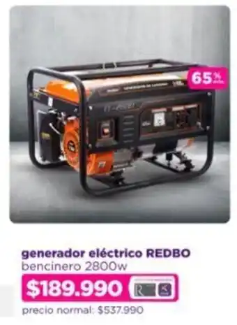 Ripley generador eléctrico REDBO bencinero 2800w oferta
