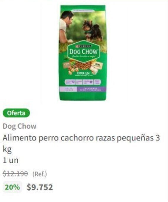 Jumbo Dog Chow Alimento perro cachorro razas pequeñas 3 kg oferta