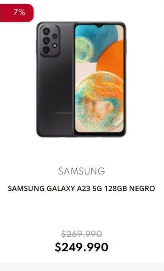 Casa Royal SAMSUNG GALAXY A23 5G 128GB NEGRO oferta