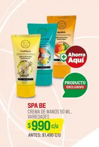Cruz Verde SPA BE CREMA DE MANOS 50 ML, VARIEDADES oferta