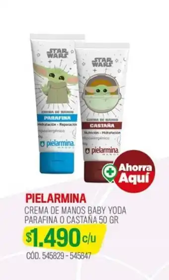 Cruz Verde PIELARMINA CREMA DE MANOS BABY YODA PARAFINA O CASTAÑA 50 GR oferta