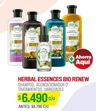 Cruz Verde HERBAL ESSENCES BIO RENEW SHAMPOO, ACONDICIONADOR O TRATAMIENTOS, VARIEDADES oferta