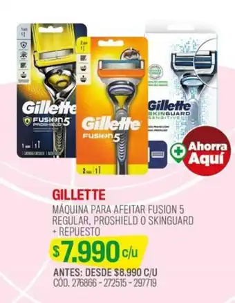 Cruz Verde GILLETTE MÁQUINA PARA AFEITAR FUSION 5 REGULAR, PROSHIELD O SKINGUARD + REPUESTO oferta