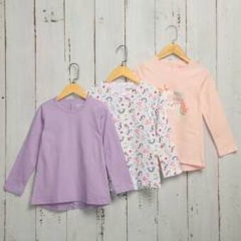 Linio Yamp polera niña manga larga pack de 3 unidades algodón oferta