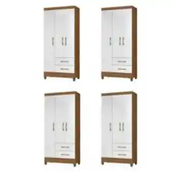 Linio Combo 4 closet m-803 3 puertas 2 cajones oferta