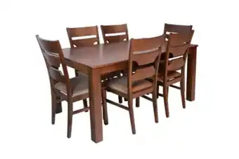 Falabella Comedor de madera con 6 sillas oferta