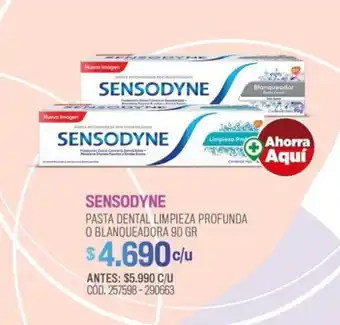 Cruz Verde SENSODYNE PASTA DENTAL LIMPIEZA PROFUNDA O BLANQUEADORA 90 GR oferta