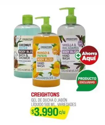 Cruz Verde CREIGHTONS GEL DE DUCHA O JABÓN LÍQUIDO 500 ML. VARIEDADES oferta