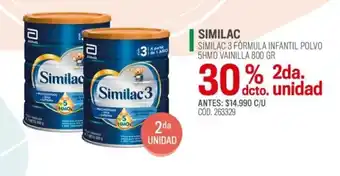 Cruz Verde SIMILAC 3 FÓRMULA INFANTIL POLVO 5HMO VAINILLA 800 GR oferta