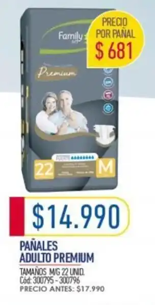 Cruz Verde FAMILY SET PAÑALES ADULTO PREMIUM TAMAÑOS M/G 22 UNID. oferta